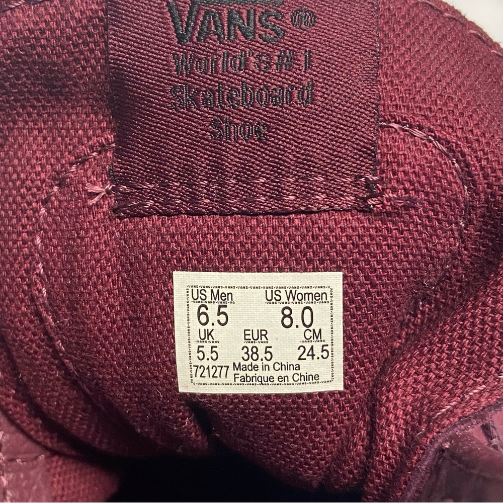 Vans SK8-Hi Moccasin High-Top Womens Sneakers Suede Leather Fringe Maroon Shoes - Picture 7 of 12